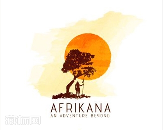 Afrikana太阳部落标志设计