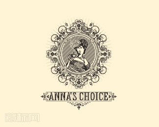 Anna's Choice咖啡馆logo设计