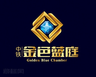 中铁金色蓝庭地产标志设计