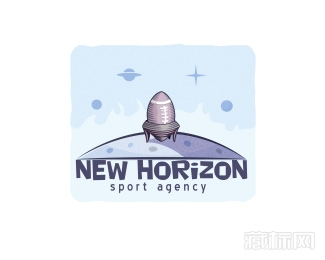 new horizon新视野眼镜店logo设计