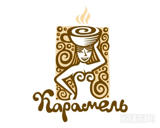 Caramel咖啡馆logo设计