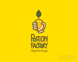 potion factory柠檬酒logo设计