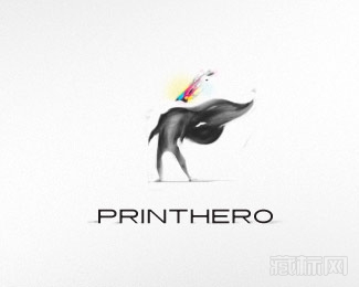 PrintHero打印英雄标志设计