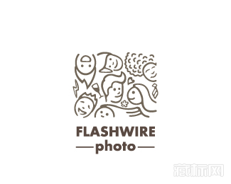 Flashwire photo外景拍照服务标志设计