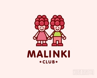 Malinki club儿童草莓俱乐部标志