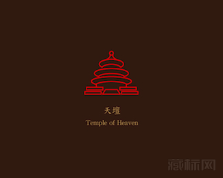 temple of heaven天坛旅游标志