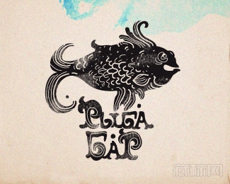 Rybabar鱼儿酒吧logo设计