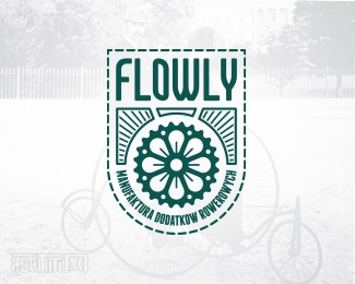 FLOWLY自行车配件logo设计