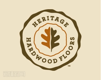 Heritage实木地板logo设计