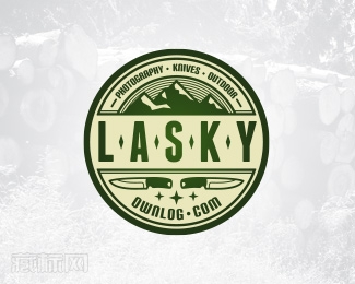 LASKY摄影工作室logo设计