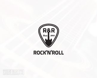 Rock roll火箭摇滚乐队logo