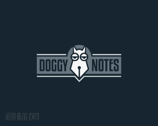 Doggy notes文具店商标设计