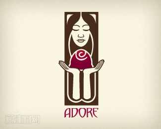 Adore艺术展logo设计