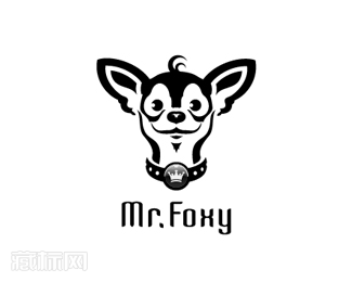 Mr. Foxy宠物店logo