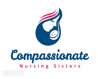 Compassionate孕妇标志设计