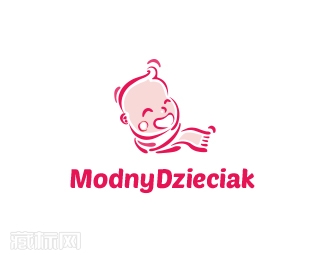 Modny Dzieciak童装店商标设计