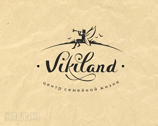 VikiLand天使标志设计