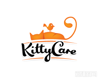 Kitty Care托儿所标志设计