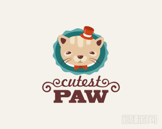 Cutestpaw动物摄影网站logo设计