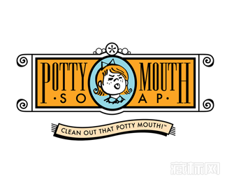 Potty Mouth Soap肥皂标志设计
