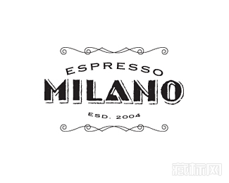 Espresso Milano意大利咖啡馆logo设计