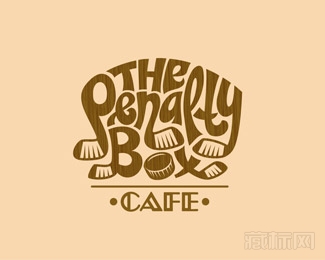 The Penalty Box曲棍球主题咖啡馆logo设计