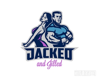 JACKED and JILLED运动服装公司logo设计