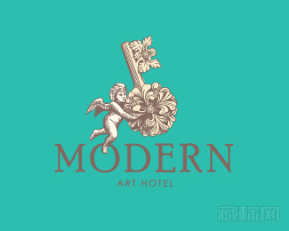 Modern酒店logo设计