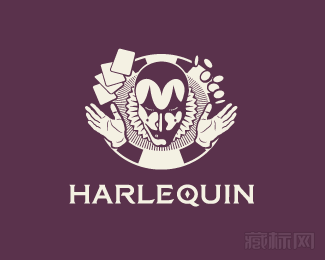 Harlequin小丑标志设计