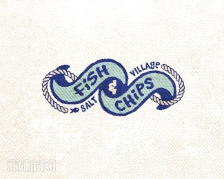 Fish&Chips概念餐厅logo设计