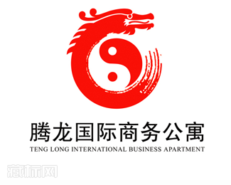 腾龙国际商务公寓logo设计