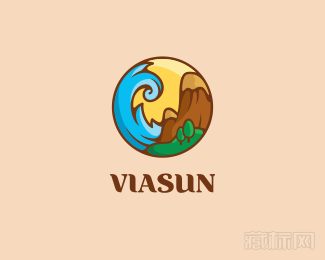 Viasun旅行社标志设计