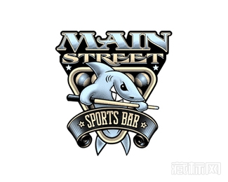 Main St. Bar鲨鱼标志设计