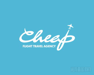 廉价航班旅行社标志设计