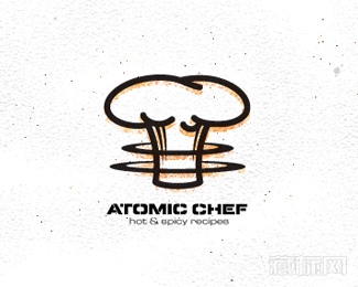 Atomic Chef厨师标志设计