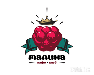 raspberry咖啡logo设计