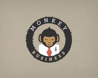 Monkey Business猴把戏logo设计