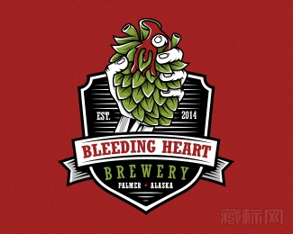 Bleeding啤酒标志设计