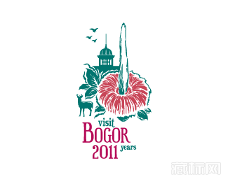 visit bogor 2011植物节logo设计