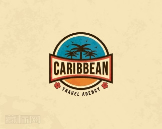 caribbean旅游标志设计