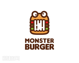 Monster Burger怪物汉堡餐厅标志