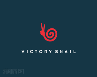 victory snail胜利蜗牛logo设计