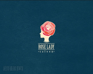 rose lady saloon美容工作室商标设计