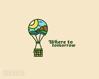 Where to tomorrow旅游博客标志设计