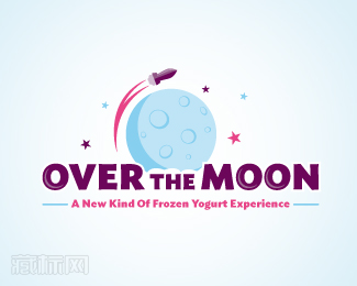 Over the Moon酸奶店logo设计