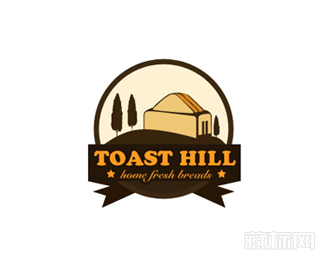 toast hill面包店logo设计
