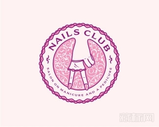 Nails Club美甲沙龙标志设计
