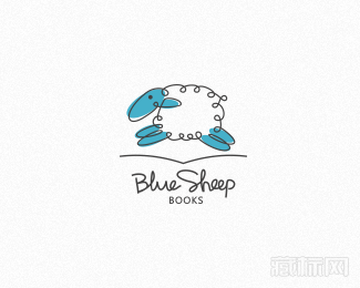 Blue Sheep书店商标设计