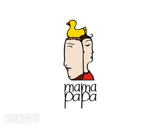 mamapapa儿童摄影logo设计