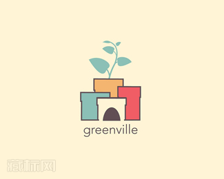 GreenVille花店商标设计